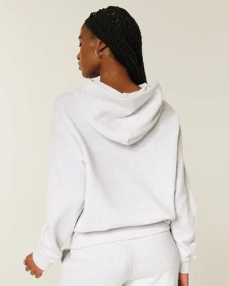 Hanorac oversized cu logo strălucitor