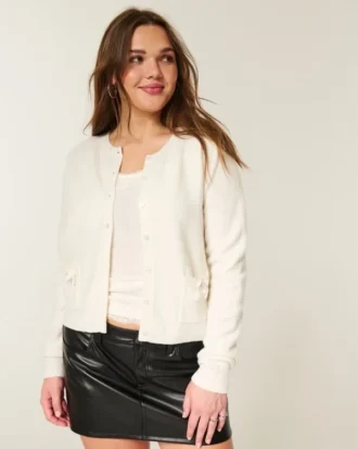 Hollister Cardigan confortabil cu buzunare în formă de fundiță