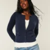 Hollister Cardigan confortabil cu buzunare în formă de fundiță Hollister Cardigan confortabil cu buzunare în formă de fundiță