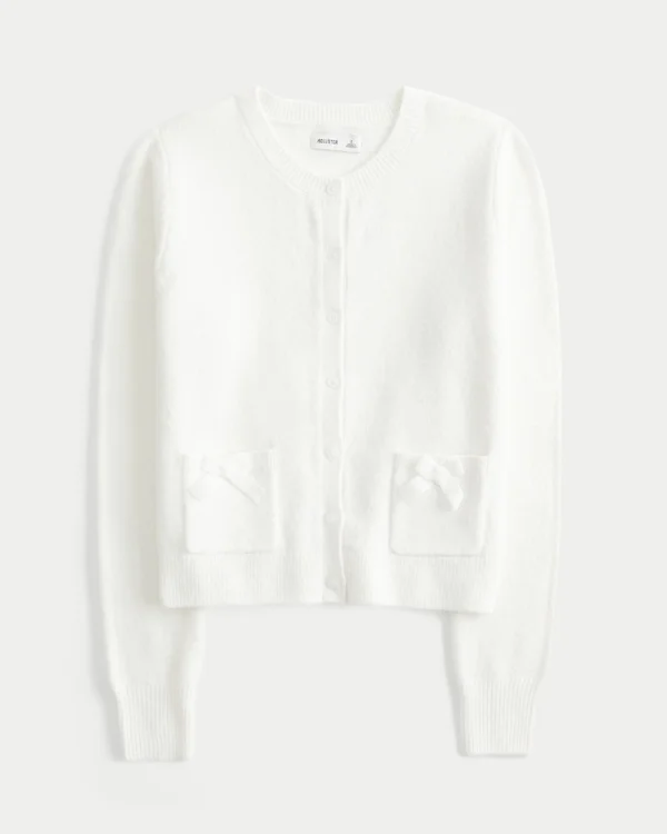 Hollister Cardigan confortabil cu buzunare în formă de fundiță Hollister Cardigan confortabil cu buzunare în formă de fundiță