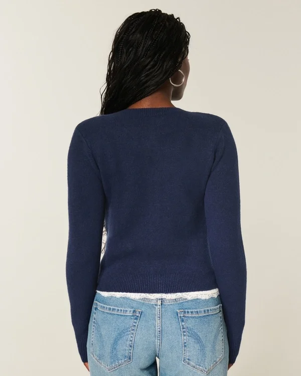 Hollister Cardigan confortabil cu buzunare în formă de fundiță Hollister Cardigan confortabil cu buzunare în formă de fundiță