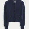Hollister Cardigan confortabil cu buzunare în formă de fundiță Hollister Cardigan confortabil cu buzunare în formă de fundiță