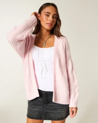 Hollister Cardigan confortabil, ușor, fără închidere