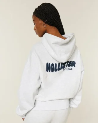 Hollister Feel Good Hanorac oversized cu logo grafic