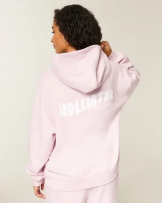 Hollister Feel Good Hanorac oversized cu logo grafic