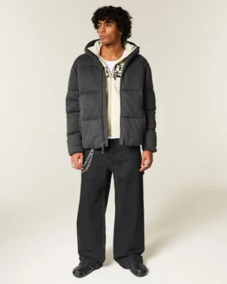Hollister Jacheta pufoasă din fleece Feel Good