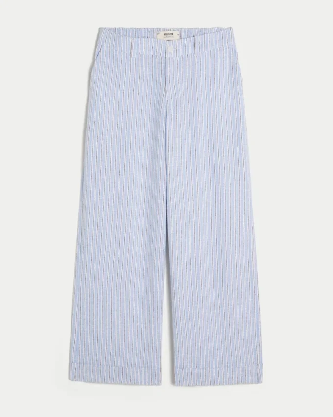 Hollister Livvy Pantaloni cu talie joasă și picior larg Hollister Livvy Pantaloni cu talie joasă și picior larg
