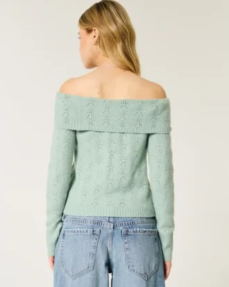 Hollister Pulover confortabil cu umeri decupați și cusături