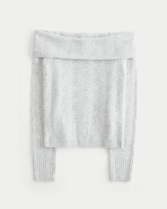 Hollister Pulover confortabil cu umeri decupați și cusături