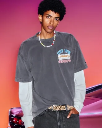 Hollister x Taco Bell Tricou grafic boxy, gros Hollister x Taco Bell Tricou grafic boxy, gros