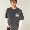 Hollister x Taco Bell Tricou grafic boxy, gros Hollister x Taco Bell Tricou grafic boxy, gros