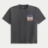 Hollister x Taco Bell Tricou grafic boxy, gros Hollister x Taco Bell Tricou grafic boxy, gros