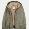 Jacheta bomber căptușită cu blană artificială Jacheta bomber căptușită cu blană artificială