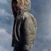 Jacheta bomber cu fermoar și bordură din blană artificială Jacheta bomber cu fermoar și bordură din blană artificială