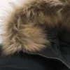 Jacheta bomber cu fermoar și bordură din blană artificială Jacheta bomber cu fermoar și bordură din blană artificială