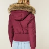 Jacheta bomber cu garnitură din blană artificială Jacheta bomber cu garnitură din blană artificială