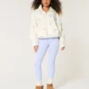 Jacheta brodată din fleece Sherpa Jacheta brodată din fleece Sherpa