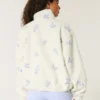Jacheta brodată din fleece Sherpa Jacheta brodată din fleece Sherpa