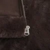 Jacheta cu glugă din imitație de piele de oaie căptușită cu blană artificială