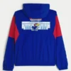 Jacheta cu glugă și imprimeu grafic Jayhawks de la Universitatea din Kansas