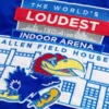 Jacheta cu glugă și imprimeu grafic Jayhawks de la Universitatea din Kansas