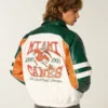 Jacheta din piele sintetică cu grafică University of Miami Hurricanes Jacheta din piele sintetică cu grafică University of Miami Hurricanes