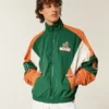 Jacheta windbreaker cu imprimeu grafic University of Miami Hurricanes Jacheta windbreaker cu imprimeu grafic University of Miami Hurricanes
