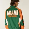 Jacheta windbreaker cu imprimeu grafic University of Miami Hurricanes Jacheta windbreaker cu imprimeu grafic University of Miami Hurricanes
