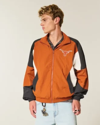 Jacheta windbreaker cu imprimeu Longhorns de la Universitatea din Texas, Austin Jacheta windbreaker cu imprimeu Longhorns de la Universitatea din Texas, Austin