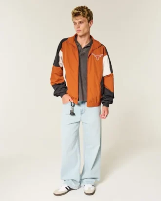 Jacheta windbreaker cu imprimeu Longhorns de la Universitatea din Texas, Austin Jacheta windbreaker cu imprimeu Longhorns de la Universitatea din Texas, Austin