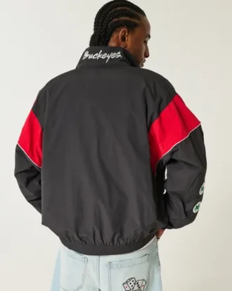 Jacheta windbreaker cu imprimeu Ohio State University Buckeyes