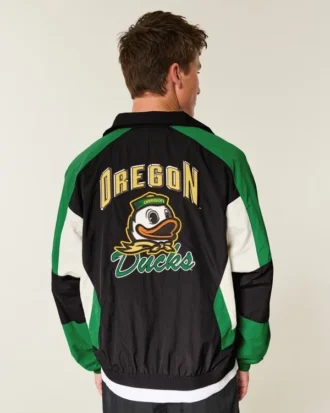 Jacheta windbreaker cu imprimeu University of Oregon Ducks Jacheta windbreaker cu imprimeu University of Oregon Ducks