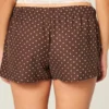 Mini pantaloni scurți din flanelă cu cravată din satin, din colecția Holiday Vault Mini pantaloni scurți din flanelă cu cravată din satin, din colecția Holiday Vault