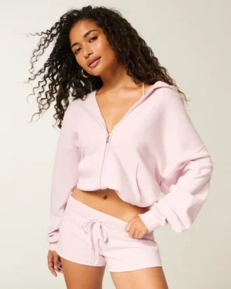 Mini pantaloni scurți din fleece