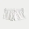 Mini pantaloni scurți din fleece cu dungi laterale