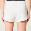 Mini pantaloni scurți din fleece cu imprimeu numeric Mini pantaloni scurți din fleece cu imprimeu numeric