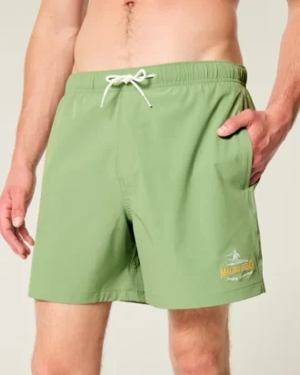 Șort de baie Malibu Beach Graphic Mid-Thigh Volley