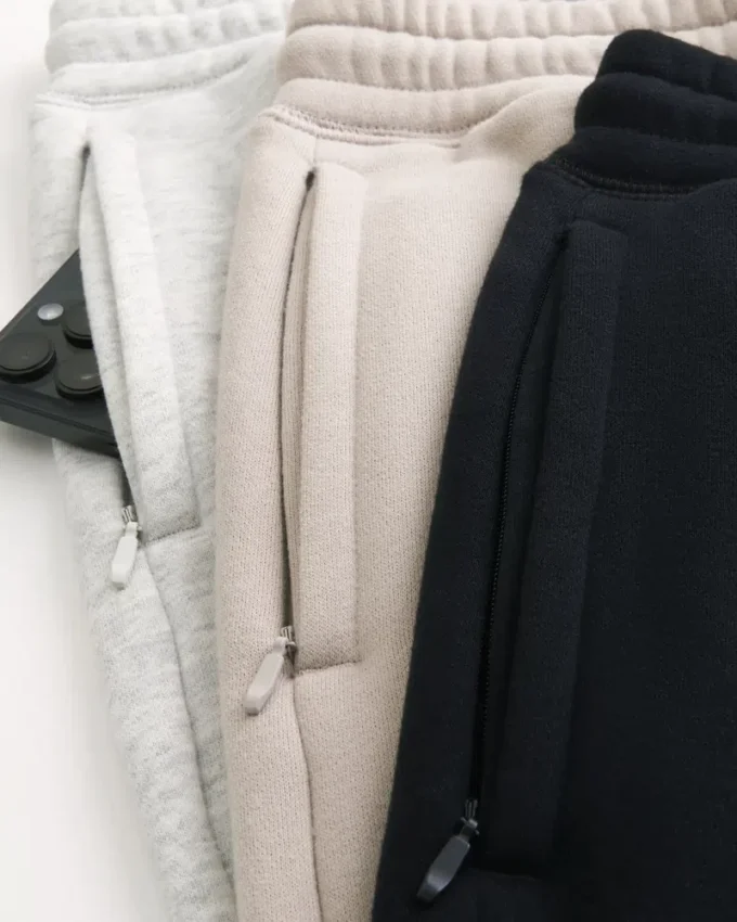 Pachet de 3 pantaloni jogging din fleece largi Pachet de 3 pantaloni jogging din fleece largi
