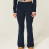 Pantaloni bootcut cu pliu din tricot Gilly Hicks Pantaloni bootcut cu pliu din tricot Gilly Hicks