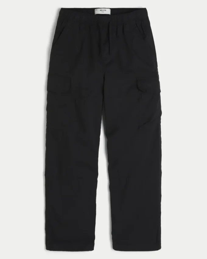 Pantaloni cargo largi, cu elastic Pantaloni cargo largi, cu elastic