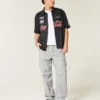 Pantaloni cargo largi, cu elastic Pantaloni cargo largi, cu elastic