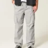 Pantaloni cargo largi, cu elastic Pantaloni cargo largi, cu elastic