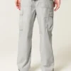 Pantaloni cargo largi, cu elastic Pantaloni cargo largi, cu elastic