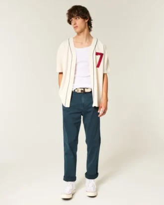 Pantaloni chino drepți slim