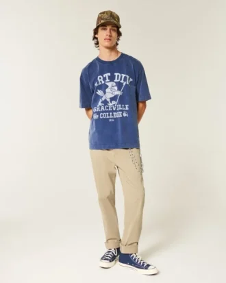 Pantaloni chino drepți slim