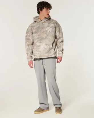 Pantaloni de casă tip waffle