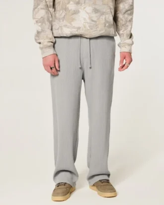 Pantaloni de casă tip waffle