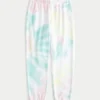 Pantaloni de jogging din bumbac cu efect de spălare și logo grafic Pantaloni de jogging din bumbac cu efect de spălare și logo grafic