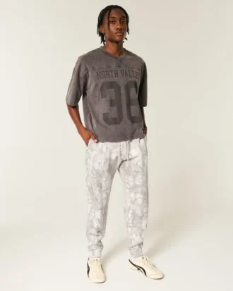 Pantaloni de jogging din fleece camuflaj