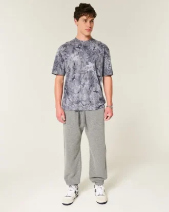 Pantaloni de jogging largi cu cordon